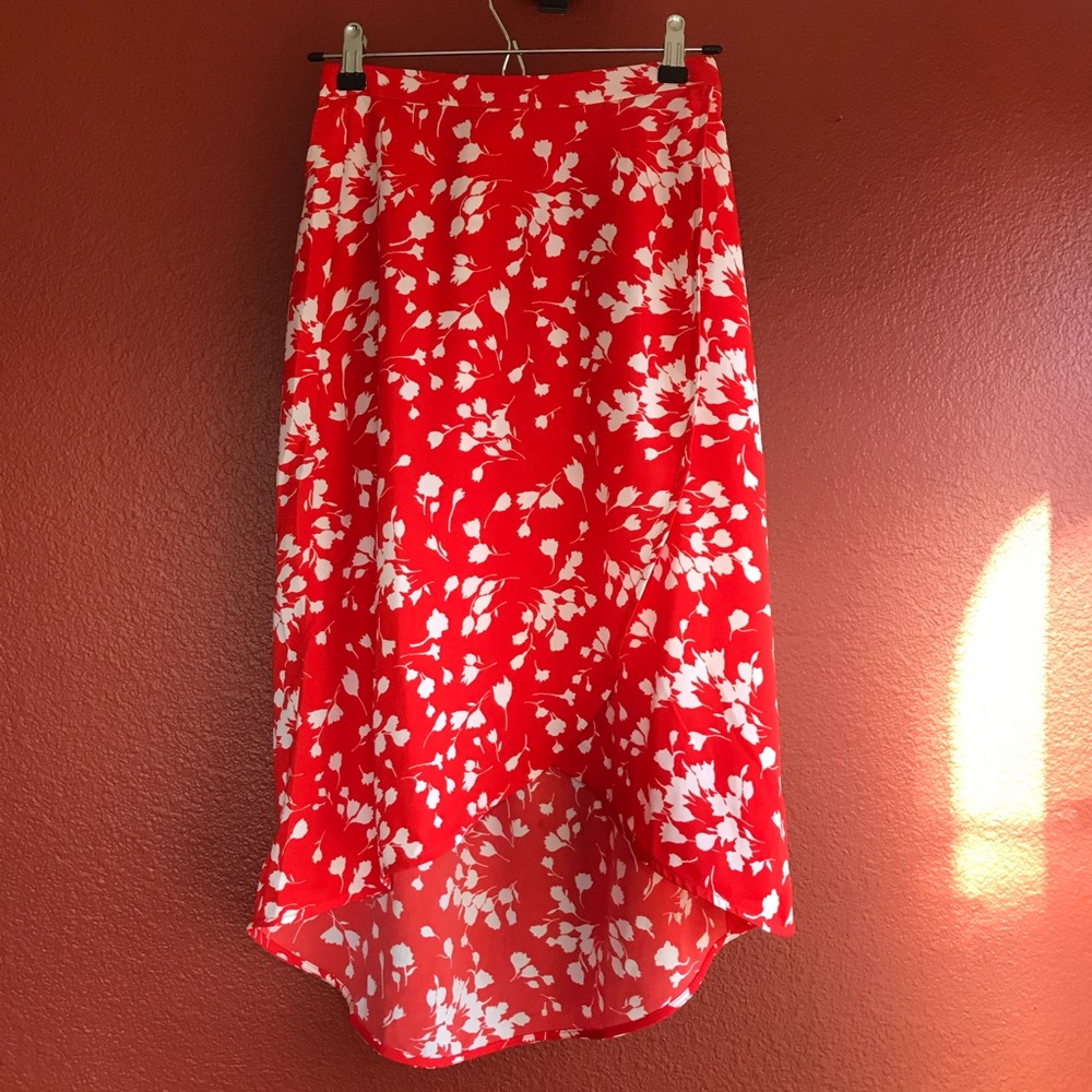 J.crew Faux-wrap Pull-on Midi skirt (size XXS)